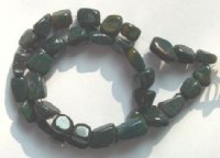 16 inch strand of 11x8mm Bloodstone Nuggets